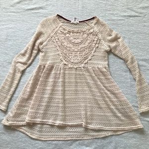 Long Sleeve Lacy Top